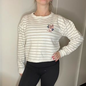 A&F Crop Sweatshirt Tropical flower